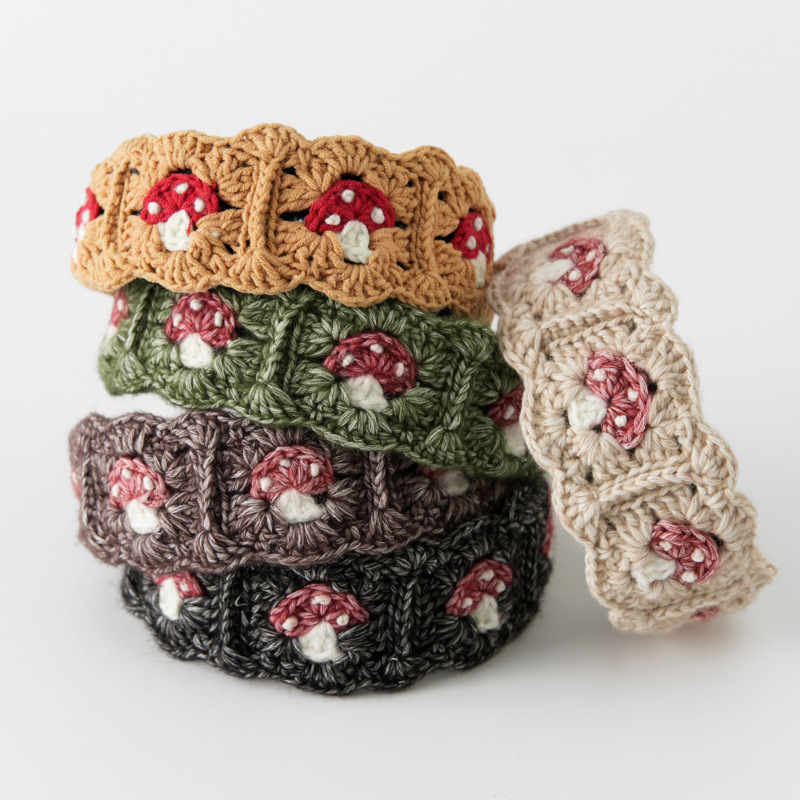 Mushroom Crochet Headband